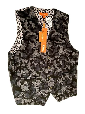 Tallia Uomo- Camo & Cheetah T-fit Fashion Vest-xl • $99