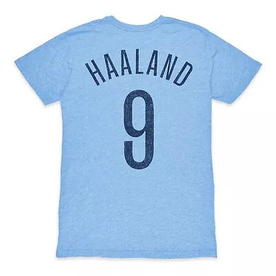 Manchester City Erling Haaland Triblend Slub T-Shirt - Sky Blue - 1863FC • $29.99