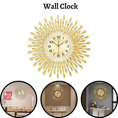 £21.97 • Buy 3D DIY Large Diamante Beaded Crystal Jeweled Retro Luxury Wall Clock Home Decor
