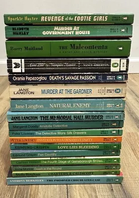 Lot Of 17 Penguin Crime Mystery Vintage Paperbacks Green Blue Spine Acceptable • $25.99