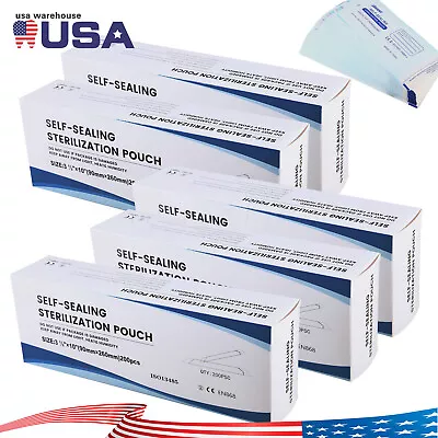 3.5 X10  Self-Sealing Sterilization Pouches For Autoclave (Choose Quantity) • $285.98