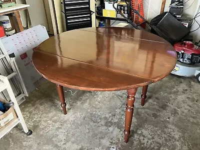 $250 • Buy Round Vintage Drop Leaf Dining Table