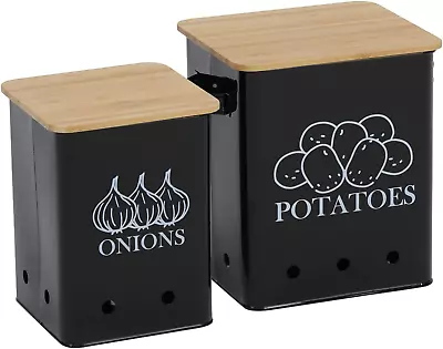 Potato Onion Storage Bin Kitchen Storage Canister Set Of 2 Kitchen Organizer  • $43.50