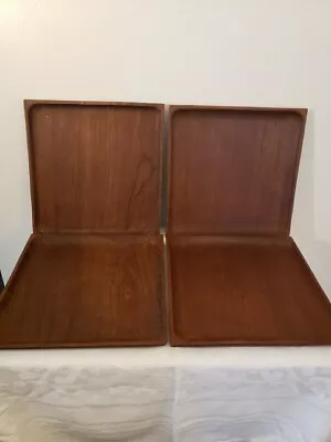 Vintage Monkey Pod Wood Wooden Plates  Serving Trays Charcuterie Boards Set Of 4 • $25