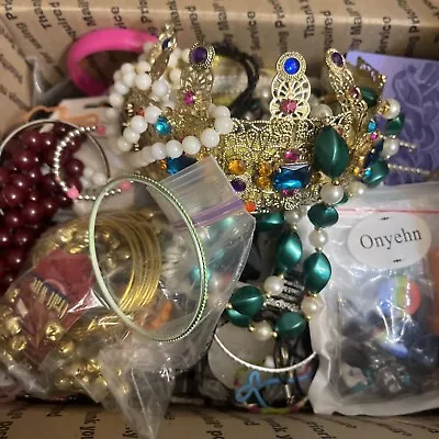 Huge Vintage To Now Jewelry Lot - Broken And Junk - Great For Craft 10 Lbs-mar2- • $29.99