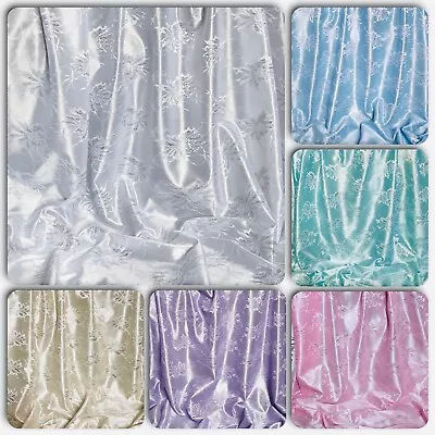 £1.50 • Buy Stunning Sparkly Metallic Bonded Bridal Lace Fabric Satin Backed 58”Wide Dress