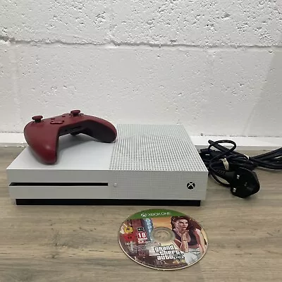 Microsoft Xbox One S White 500GB Console With Wireless Controller GTA V & Cables • £89.99