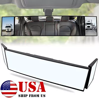 Car Truck Van Interior Rearview Mirror XL Vision Rear View Wide Angle Baby Watch • $16.99