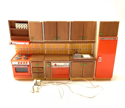 Vintage LUNDBY Dollhouse Furniture Kitchen Appliances Lot ~ Fridge Oven Sink + • $58.50