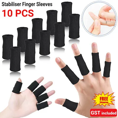 $6.24 • Buy 10x Finger Splint Stabiliser Finger Sleeves Thumb Support Protector Finger Brace