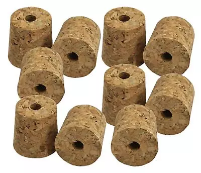 10 X Bored Cork Bungs - To Fit 1 Gallon Demijohn / Airlock - Home Brew • £9.99