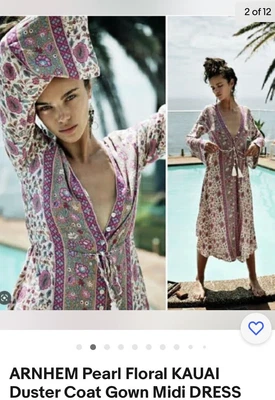 $80 • Buy ARNHEM Pearl Floral Kauai Duster, Midi Dress Size 10