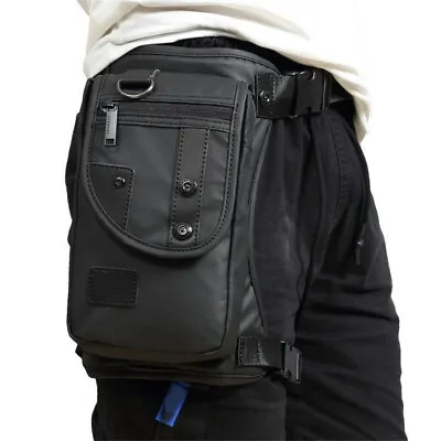 Motorcycle Drop Leg Bag Men Multifunctional Thigh Oxford Cloth Waist Cross Body • £23.87