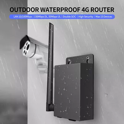 Waterproof 4G WIFI Router Portable Hotspot SIM Card Slot 5Dbi Antenna Outdoor • $68.22