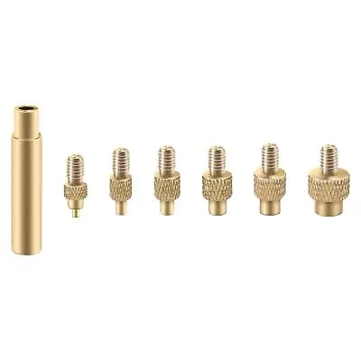 6 Pieces Insert Brass Nuts Set M2 M3 M4 M5 M6 M8 Hot Melt Knurled Thread • £6.82