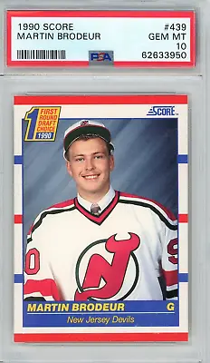 Graded 1990 Score Martin Brodeur #439 Rookie RC Hockey Card PSA 10 Gem Mint • $149.99