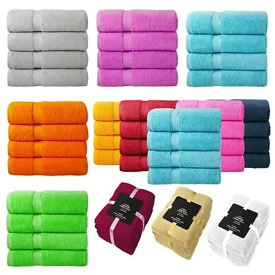 4X Large Bath Towels Hotel Quality 100% Egyptian Cotton Soft Big Bargain Towels • £21.85