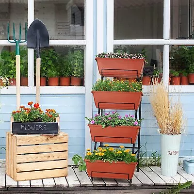 4 Tier Vertical Garden Planter Raised Garden Box  For Indoor/Outdoor Planters • $37.99