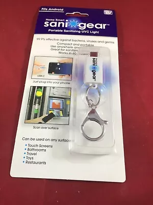 Sani Gear Travel Sanitizing UVC Light For Android Portable Key Chain  New • $9.50