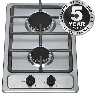 £89.99 • Buy SIA SSG302SS 30cm Domino Gas Hob In Stainless Steel | LPG Kit & Cast Iron Stands