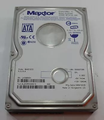 £12.99 • Buy Maxtor 6L200M0 DiamondMax 10 200GB SATA Internal Hard Drive - Fast Free Delivery