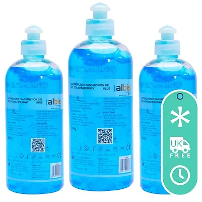 ULTRASOUND Gel Transmission 500g 500ml BLUE Conductive For All Fetal Doppler CE • £7.35