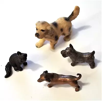 Vintage Mini Scottie Dog Metal Metal Dachshund Weiner Dog Plastic Cat & Dog • $19.95