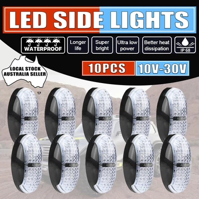 $19.95 • Buy 10X LED Clearance Lights Side Marker Lamp Trailer Truck Caravan Multi Volt AU
