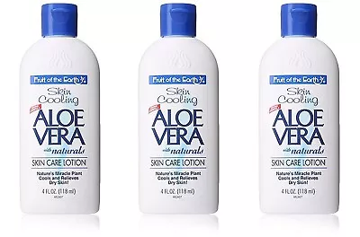 (3) Fruit Of The Earth Aloe Vera Skin Care Lotion 4 Fl Oz • $10