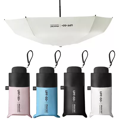 Mini Pocket Compact Umbrella Sun Anti UV 5-Folding Rain Windproof Outdoor Travel • $18.04