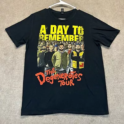 A Day To Remember The Degenerates Tour T Shirt Adult S/Medium Black Band T 2019 • $19.99