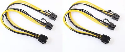£4.75 • Buy 2x PCI-E 8-Pin Female To Dual 8-Pin 6+2 Pin Male Video Card Power Cables 18AWG