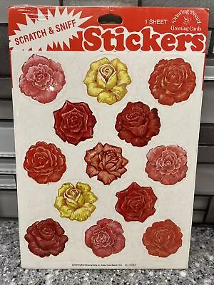 Vintage Drawing Board Scratch ‘N Sniff FLOWERS ROSES Stickers Sheet NIP -DBGCI • $11.99