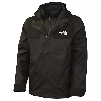 The North Face Mens Bandon Down Jacket Tri Climate Hooded Waterproof Black Small • $259.77