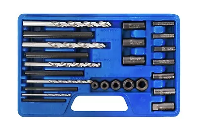 SCREW EXTRACTOR DRILL AND GUIDE SET For Broken Studs Bolts Removal HSS 25pc Set • £21.95