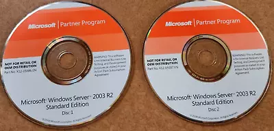 Microsoft Windows Server 2003 R2 Standard Edition 2 CDs + Product Key • $20