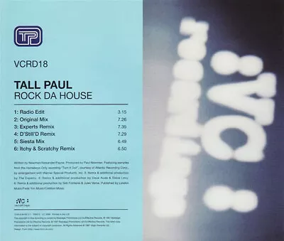 Tall Paul - Rock Da House - Used CD - K1177z • £7.57