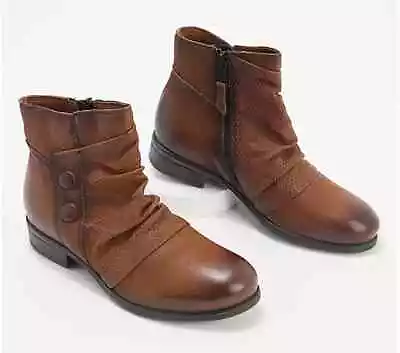 Miz Mooz Leather Ankle Boots-Sallie-Hazelnut-37 (US 6.5-7)-NIB-A515267 • $69.99
