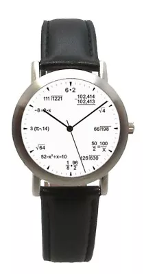  Mathematics Dial  Unisex Watch Has Pop Quiz Equations At Each Hour Indicator • $55