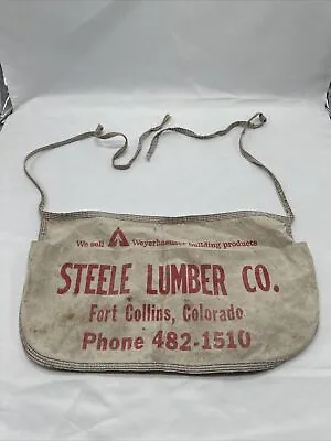 Vintage Advertising Hardware Store Nail Apron Steele Lumber Fort Collins CO • $14.99
