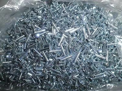 Pack Of 100  PRAIRIE Truss Head  TUBULAR RIVETS  1/8  X 1/2   ZINC PLATED • $10.49