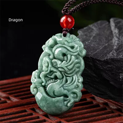 Natural Jade Pendant A Grade Twelve Of Zodiac Rabbit Green Jadeite Pendant • £6.90