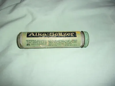 Vintage Alka-Seltzer Bottle/Full 25 Tablets Old Store Stock • $10