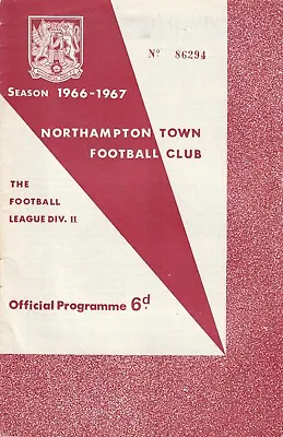 NORTHAMPTON V MILLWALL 1966/67 DIVISION 2 • £1.25