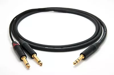 Mogami 2930 Single Channel Insert Cable W/ Neutrik Gold TRS To Dual TS 20 Ft. • $64.95