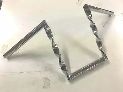 $139.99 • Buy New 1  Z BARS Twisted Motorcycle Handlebars Chrome Ape Hanger Triumph Honda 12 