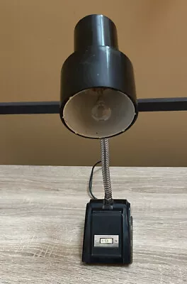 Vintage Black Gooseneck Desk Lamp Office Table 70s 80s Retro Works 13” Metal • $25.48