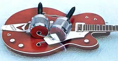2 Chrome Strap Knobs Buttons With Hanger Bolts For Gretsch #GGSB • $12.99