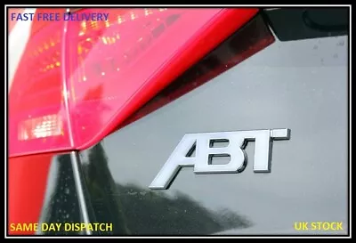 Chrome ABT Badge Emblem Sticker Rear Boot Tailgate For VW Golf Audi Seat Skoda • £8.99