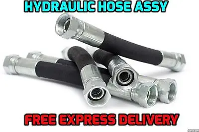 £15.68 • Buy 1/2 2 Wire Hydraulic Hose Assembly - Choice Of Bsp Ends Free Express Delivery 